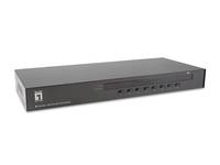 LevelOne 8-Port PS/2-USB VGA KVM Switch - 2048 x 1536 Pixel - Rack-Einbau - 1U - Schwarz