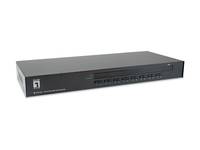 LevelOne 16-Port PS/2-USB VGA KVM Switch - 2048 x 1536 Pixel - Rack-Einbau - 1U - Schwarz