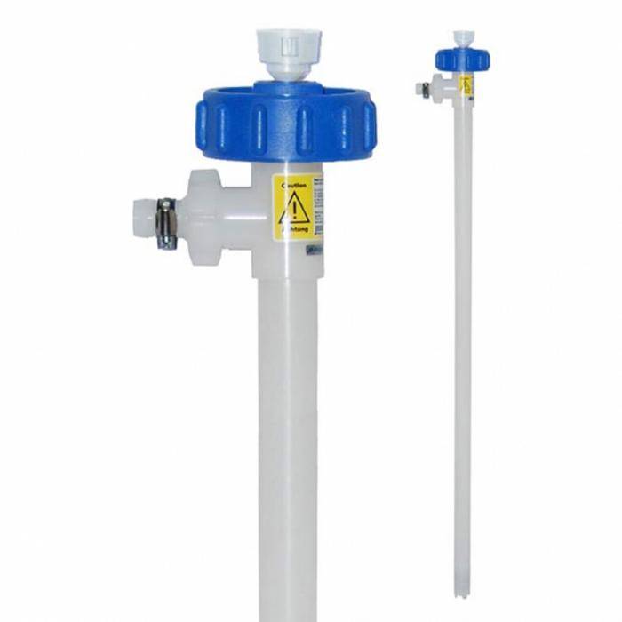 Laborpumpwerk - PVDF - Hastelloy-Antriebswelle - Ø 32 mm - Tauchrohrlänge 500 mm