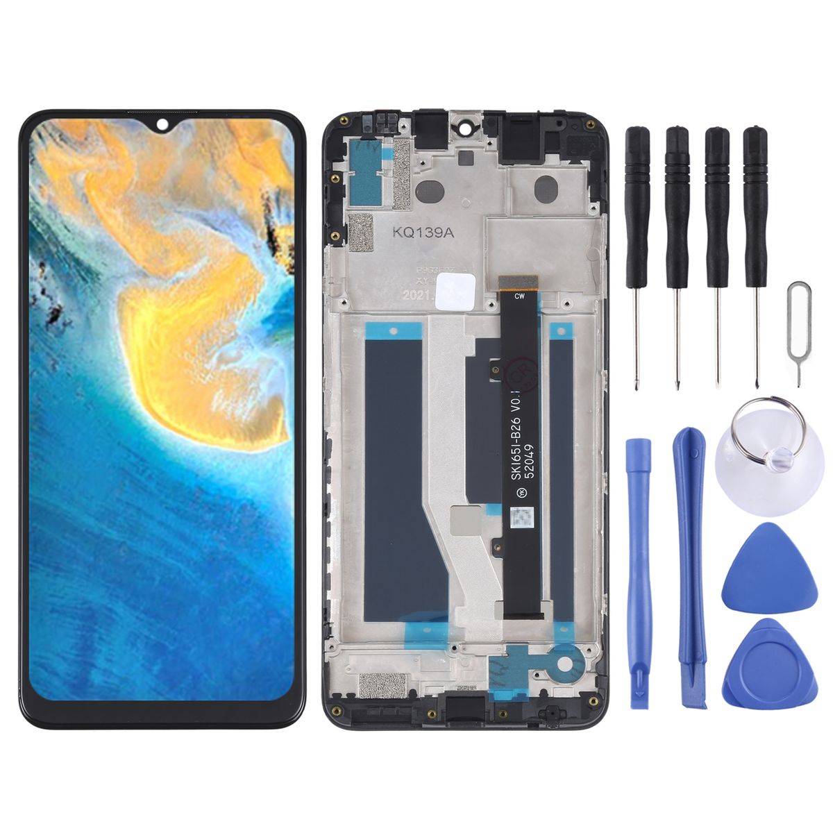 Für ZTE Blade A71 A7030 2021 Display Full LCD mit Rahmen Einheit Touch Ersatzteil Reparatur Schwarz
