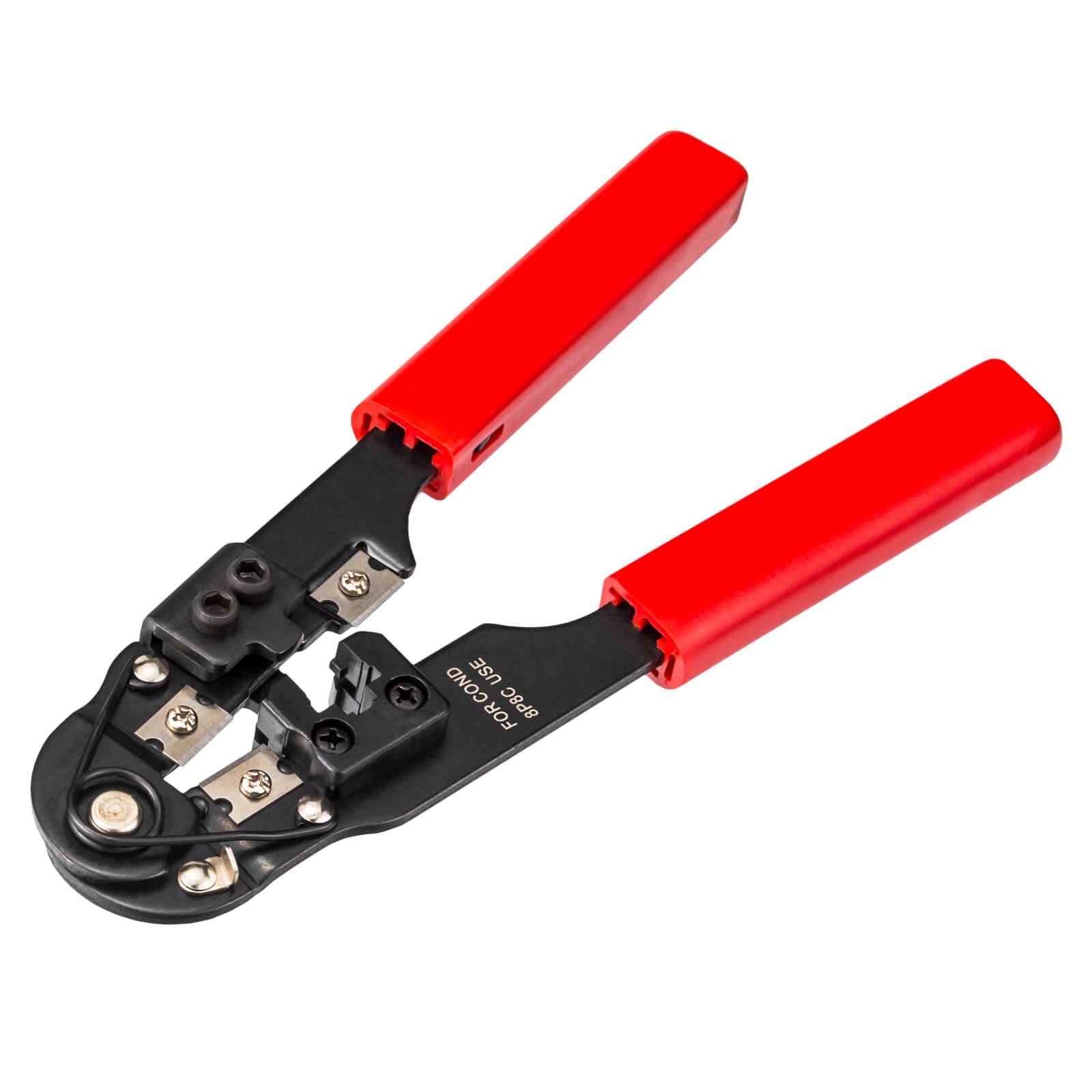 hb-digital Netzwerk Werkzeug SET LSA Auflegewerkzeug Crimpzange Kabeltester 4-teilig mit Tasche