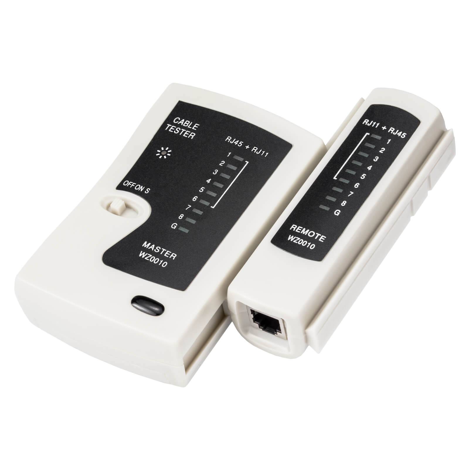 hb-digital Netzwerk Werkzeug SET LSA Auflegewerkzeug Crimpzange Kabeltester 4-teilig mit Tasche