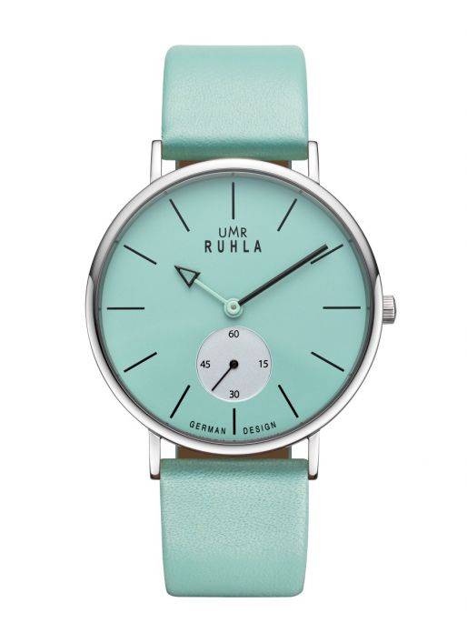 UMR RUHLA Armbanduhr, Quarz, analog, Edelstahl, Mineralglas, Lederarmband, 3 bar