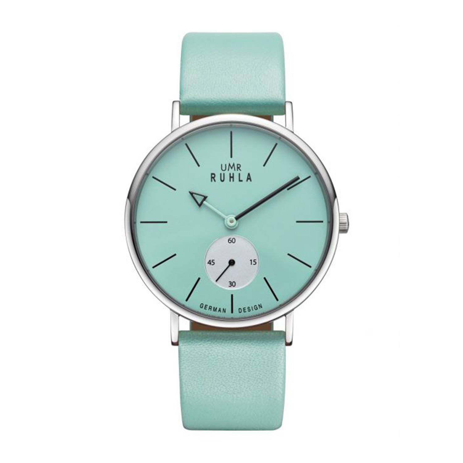 UMR RUHLA Armbanduhr, Quarz, analog, Edelstahl, Mineralglas, Lederarmband, 3 bar