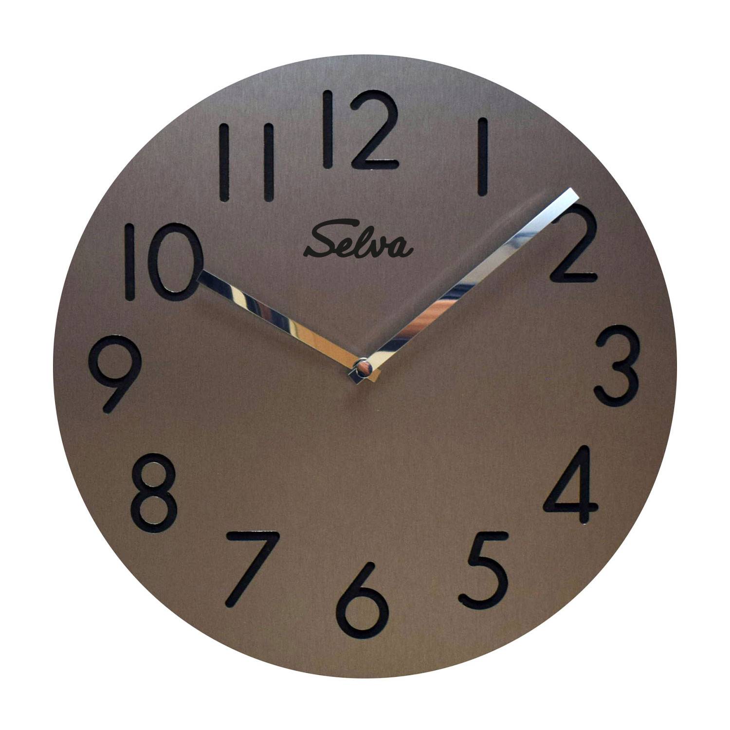 SELVA Wanduhr, Quarzwerk, aus Holz (MDF-beschichtet), 40 cm, handgefertigt