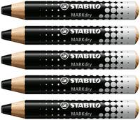 STABILO MARKdry, 5 Stück(e), Schwarz, Schwarz, Rund, Holz, 1 cm
