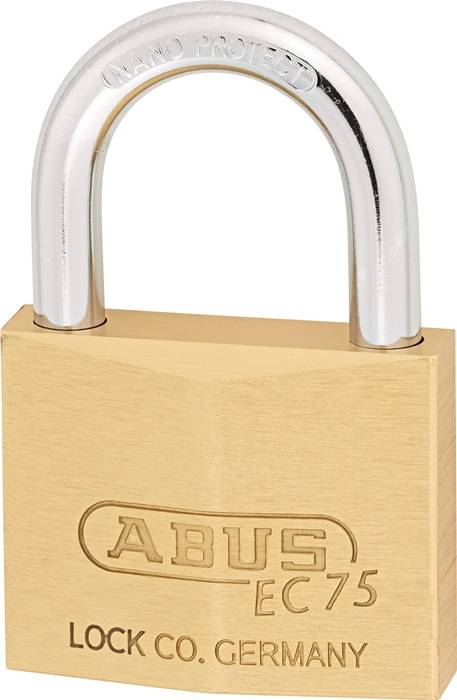 Zylindervorhangschloss 75/50 gl.-7561 Schlosskörper-B.50mm MS gl.ABUS