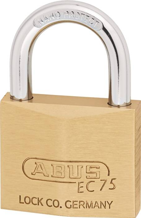 Zylindervorhangschloss 75/40 gl.-7341 Schlosskörper-B.39,5mm MS gl.ABUS