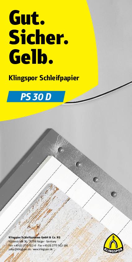 Schleifpapierrolle PS 30 D 115mm K.240 f.Lack/Farbe/Spachtel Korund KLINGSPOR