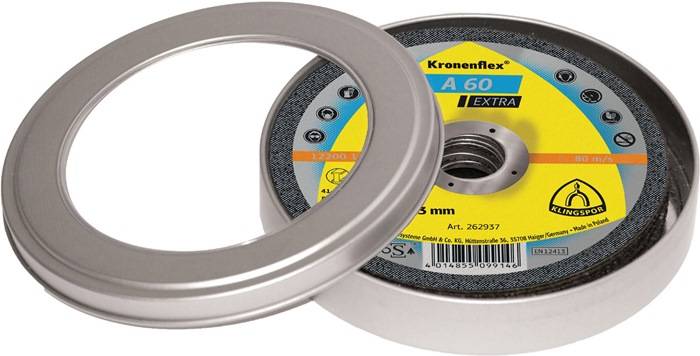 Trennscheibe A 60 Extra D125x1mm ger.INOX Bohr.22,23mm 10St./Dose KLINGSPOR
