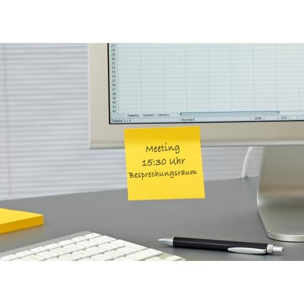 Haftnotiz Super Sticky Notes Promotion 127x76mm 90 Blatt gelb VE=16 Blöcke