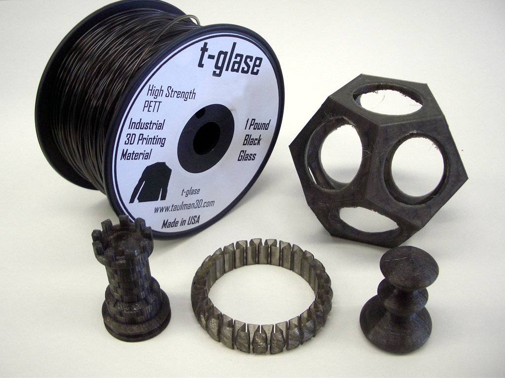 Taulman 3D-Print Filament t-glase PETT Black 3mm