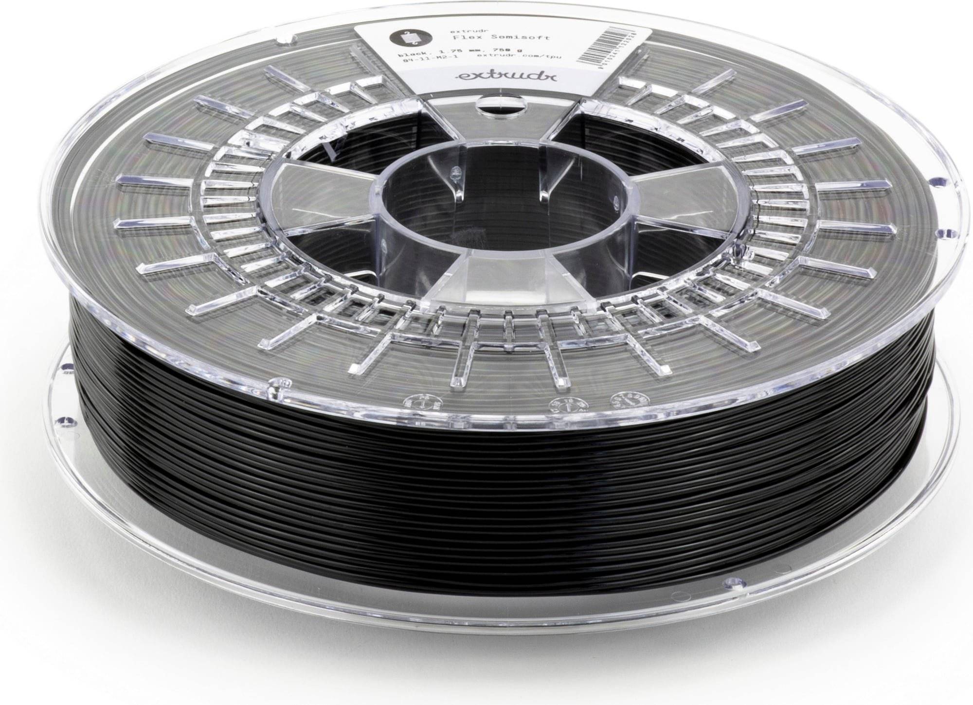 Extrudr TPU semi-soft Schwarz - 1,75 mm