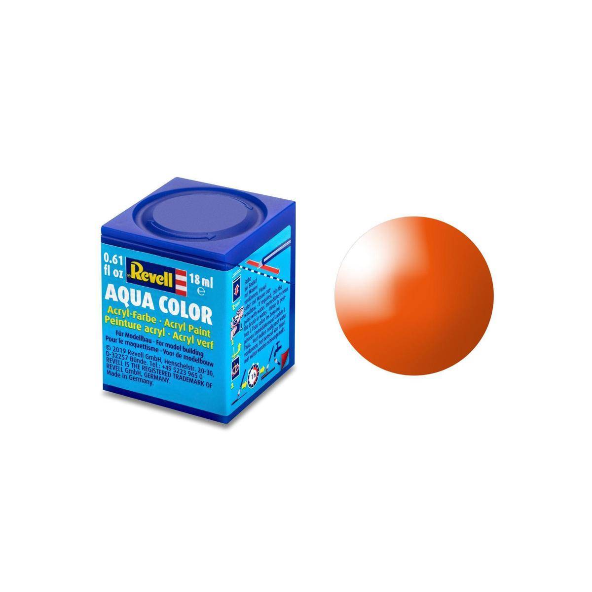Modellbau-Farbe auf Wasserbasis, Orange glänzend, 18 ml
