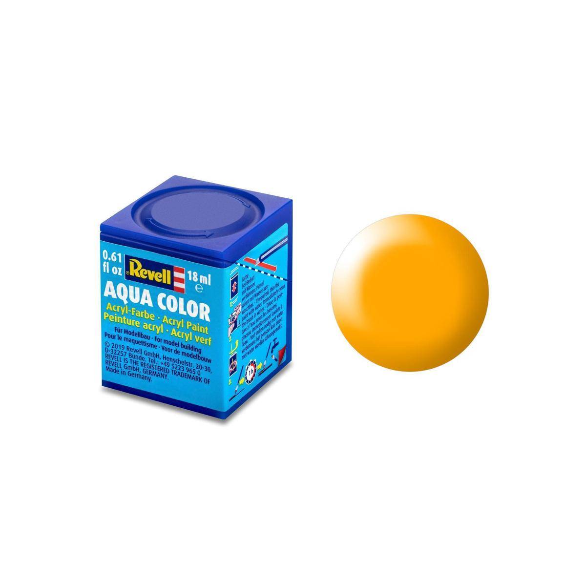 Modellbau-Farbe auf Wasserbasis, Lufthansa-gelb, seidenmatt, 18 ml