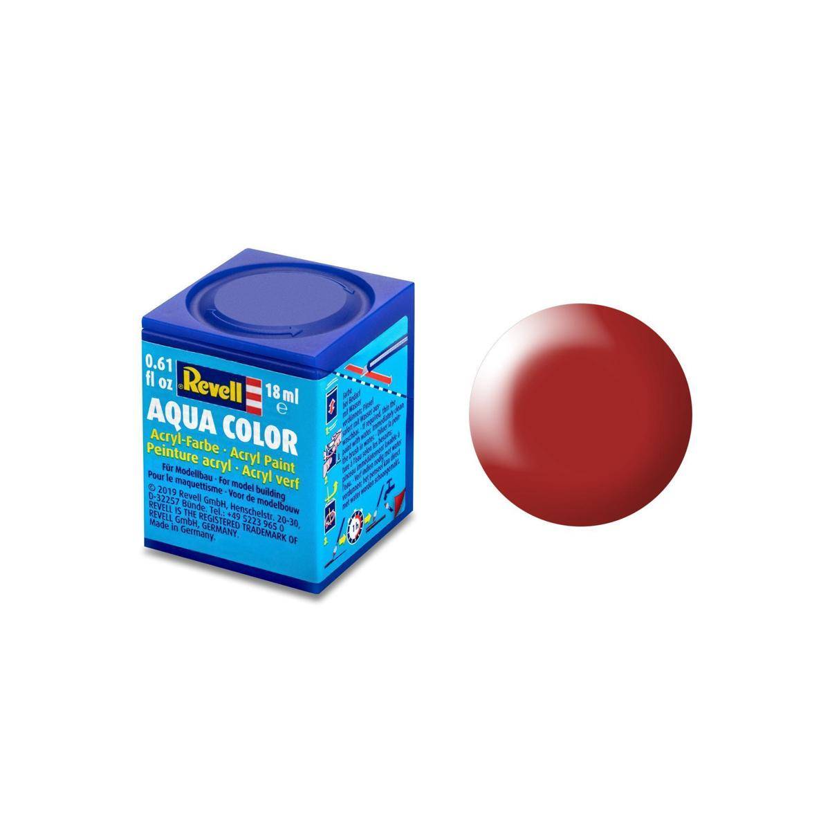 Modellbau-Farbe auf Wasserbasis, Feuerrot seidenmatt, 18 ml