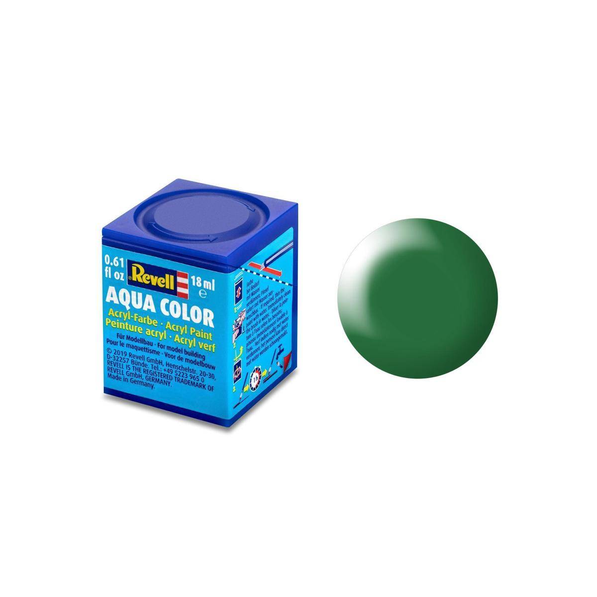 Modellbau-Farbe auf Wasserbasis, laubgrün, seidenmatt, RAL 6001, 18 ml