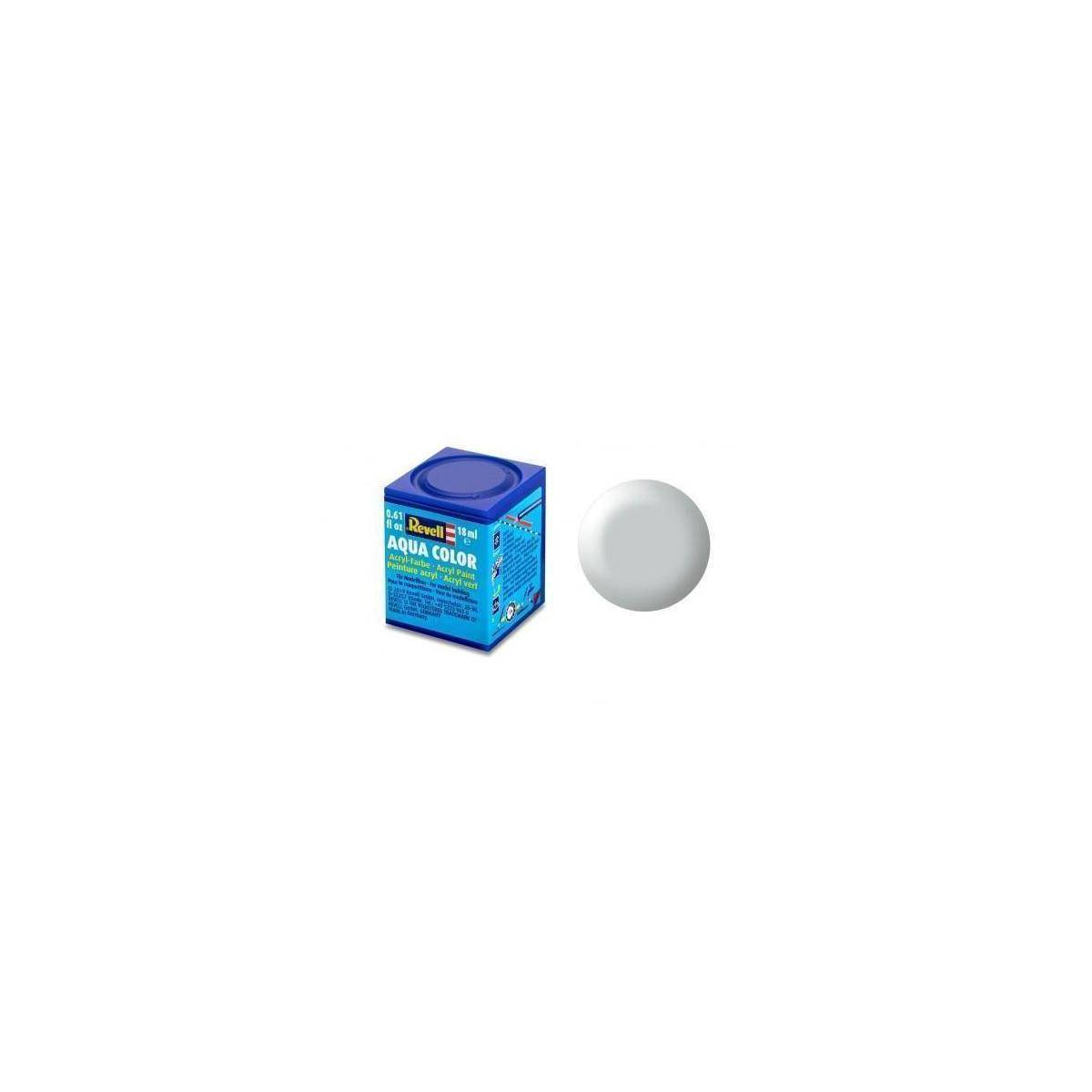 Revell Aqua Color Hellgrau, seidenmatt, 18ml, Modellbau-Farbe auf Wasserbasis, ab 8 Jahre