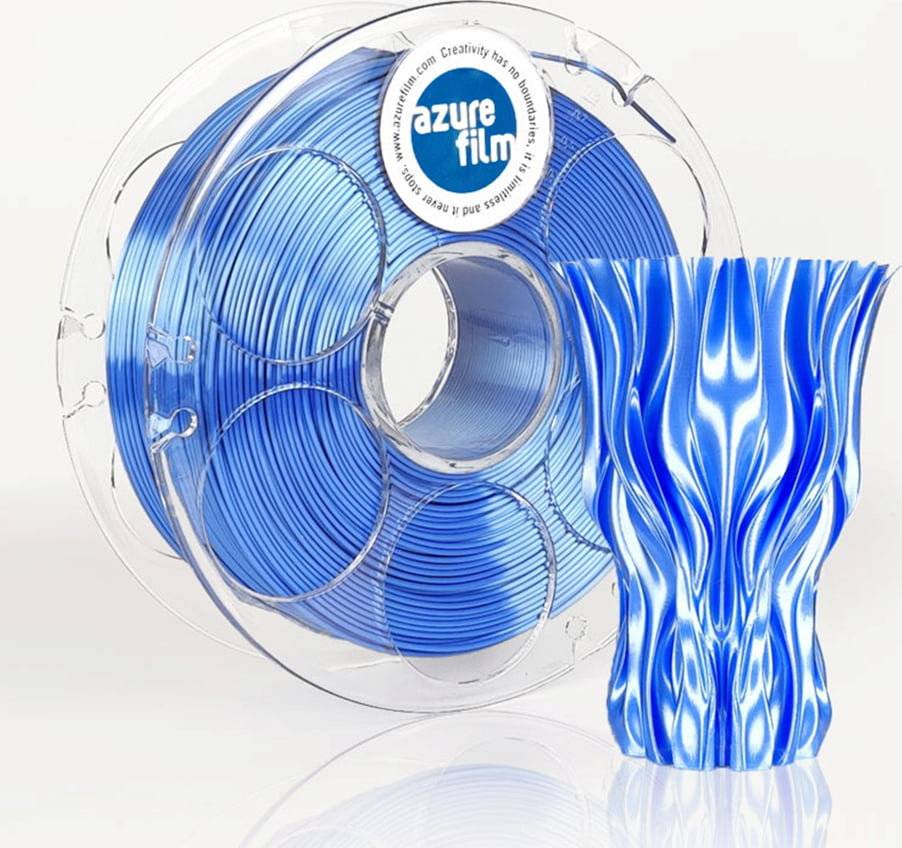 AzureFilm Silk Ocean Blue 1.75mm 1kg 3D Filament - Blau