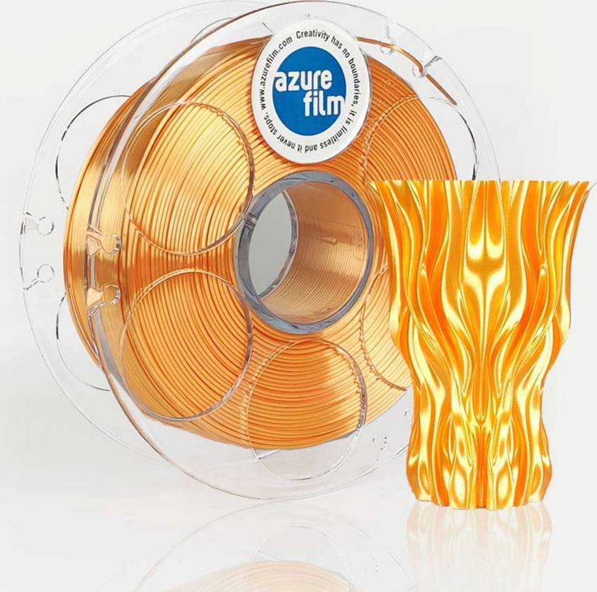 AzureFilm Silk Flame Orange 1.75mm 1kg 3D Filament - Orange