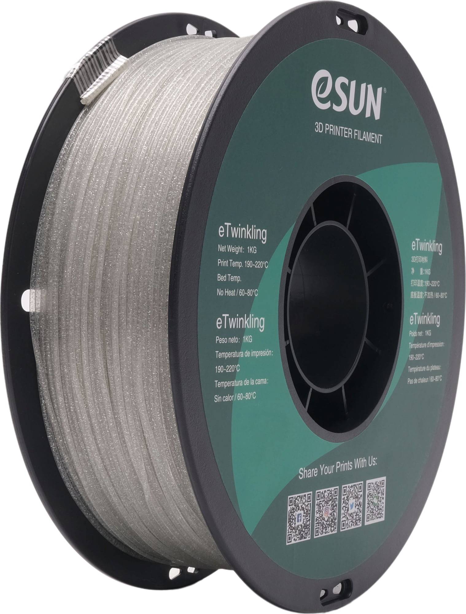 eSUN eTwinkling Silver - 1,75 mm / 1000 g