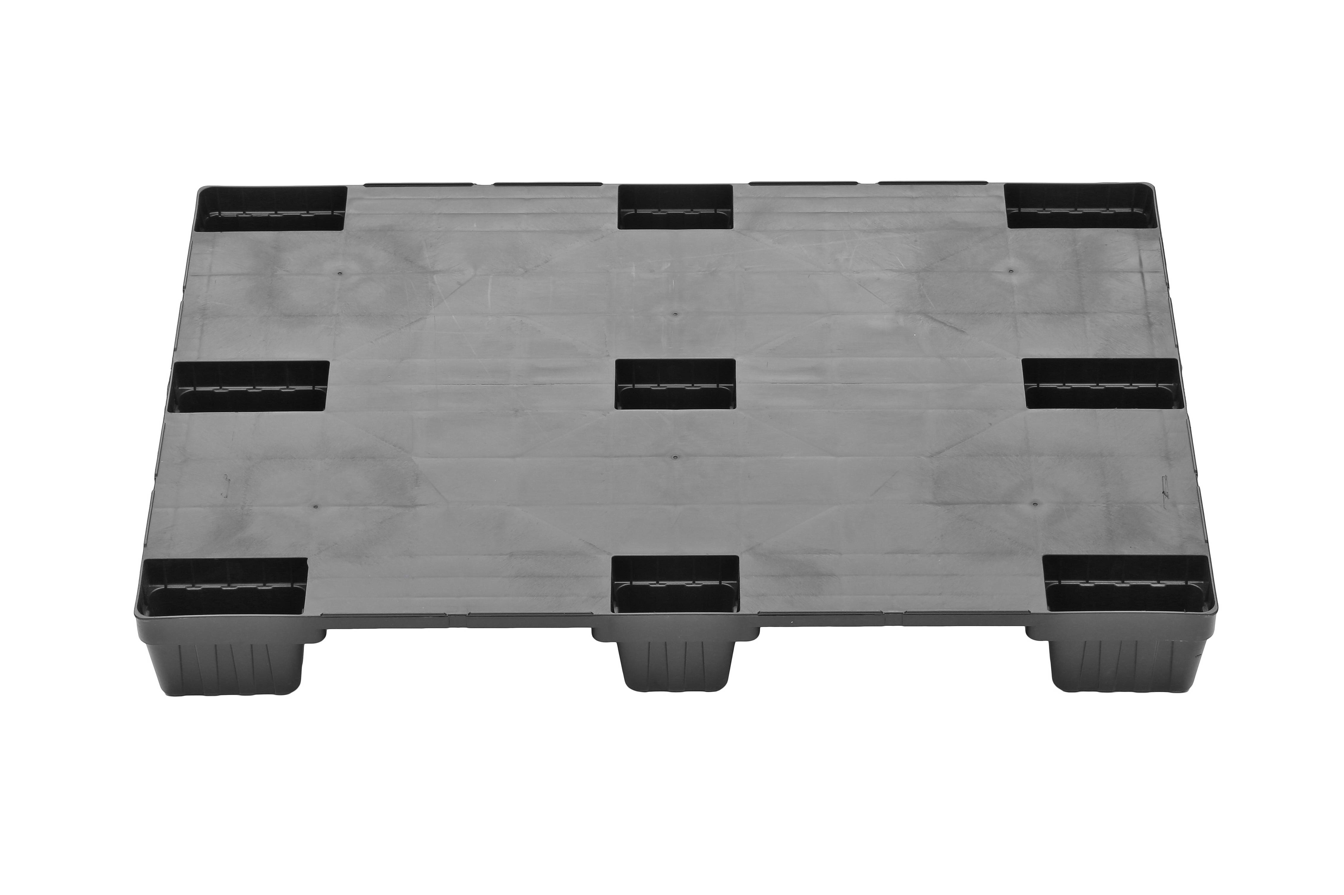 Einwegpalette FIDUS Light 1208 CD, 1200x800x140mm, PE-PP, statisch 2000kg, m. Rand, schwarz