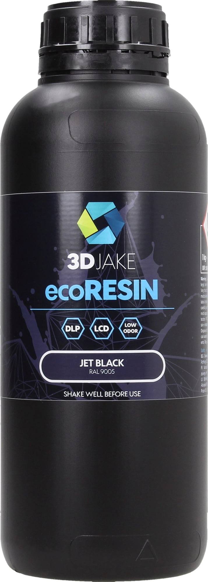 3DJAKE ecoResin Tiefschwarz - 500 g