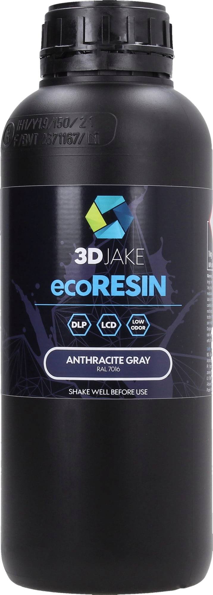 3DJAKE ecoResin Anthrazitgrau - 1.000 g