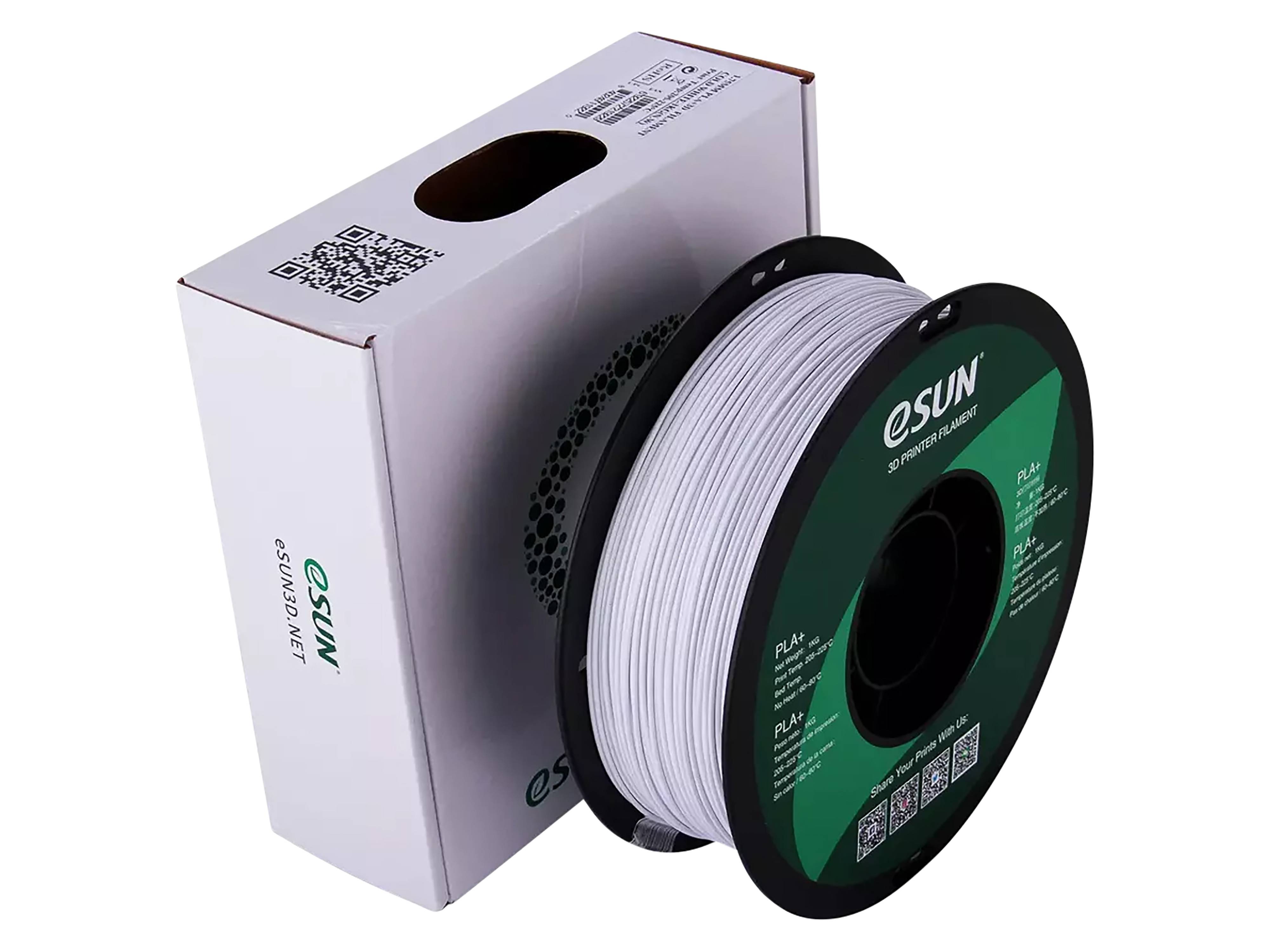 ESUN 3D Filament PLA+, 1 kg, kaltweiß, 1,75 mm