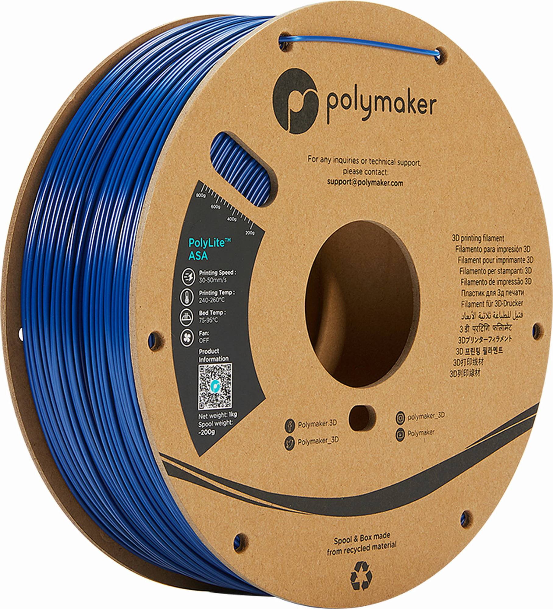 Polymaker PolyLite ASA Blau - 1,75 mm / 1000 g