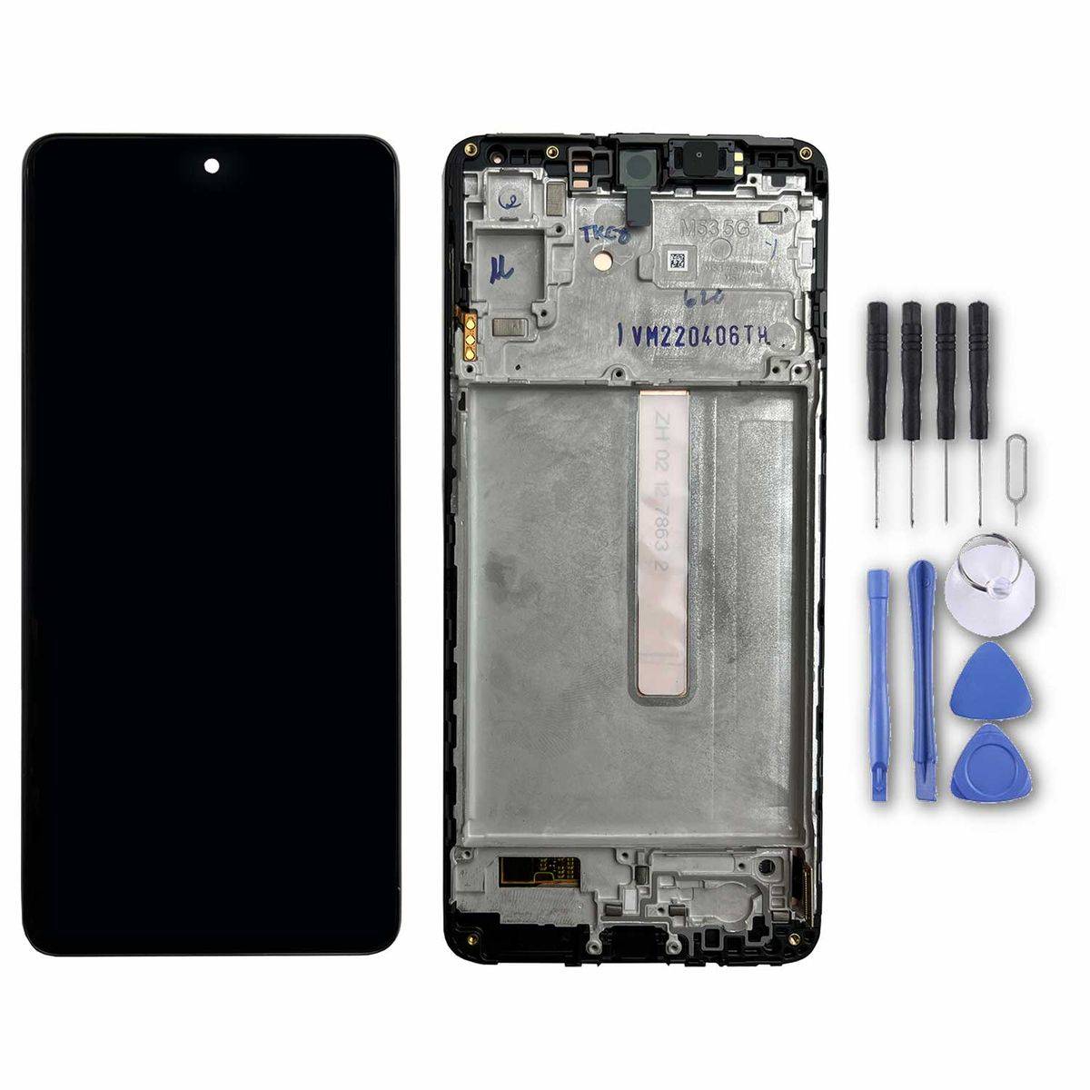 Samsung LCD Display Kompletteinheit mit Rahmen GH82-28812A für Galaxy M53 5G M536B Schwarz / Black