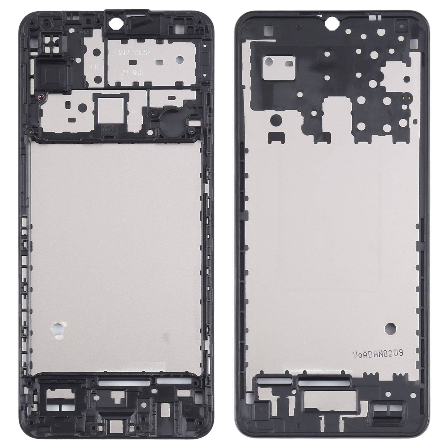 Für Samsung Galaxy M12 Front Housing LCD Bezel Rahmen Ersatz Schwarz