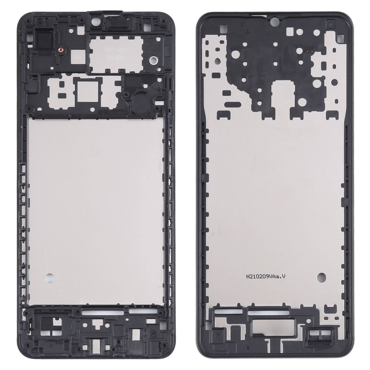 Für Samsung Galaxy A02 Front Housing LCD Bezel Rahmen Ersatz Schwarz