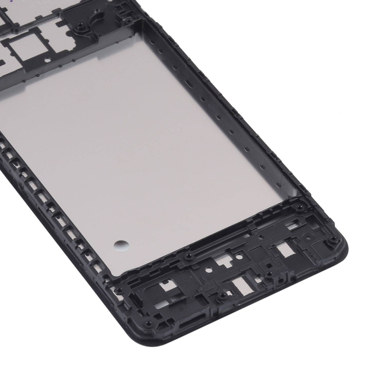 Für Samsung Galaxy A02 Front Housing LCD Bezel Rahmen Ersatz Schwarz