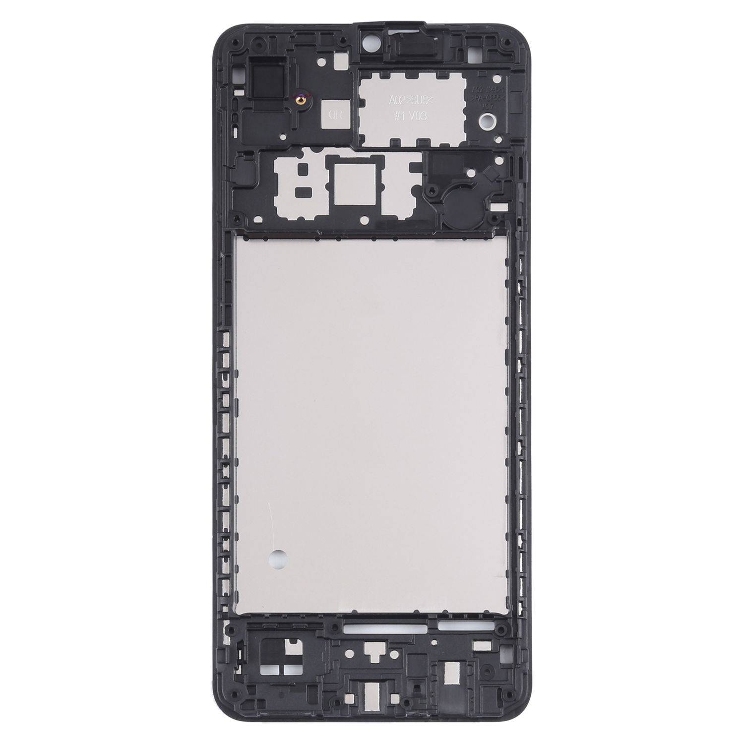 Für Samsung Galaxy A02 Front Housing LCD Bezel Rahmen Ersatz Schwarz