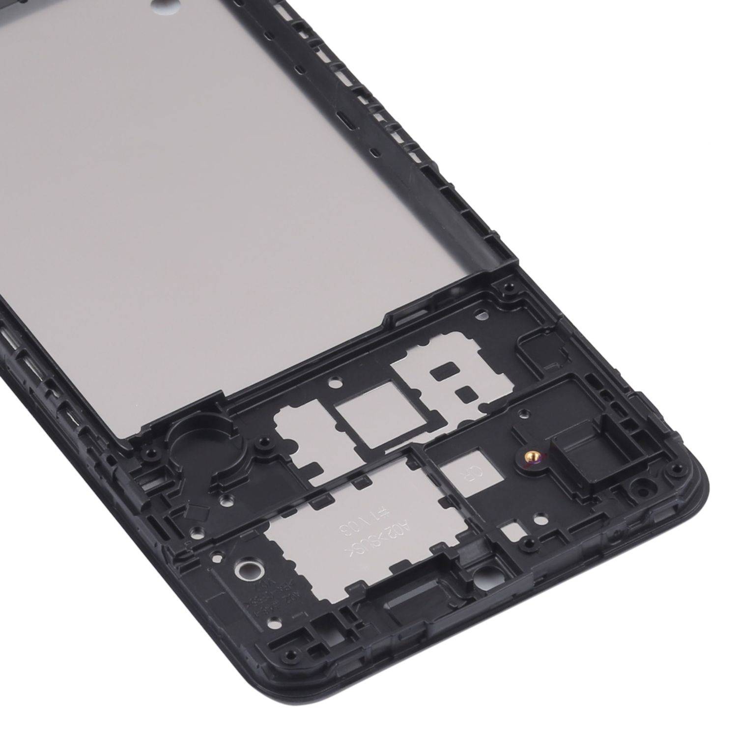 Für Samsung Galaxy A02 Front Housing LCD Bezel Rahmen Ersatz Schwarz
