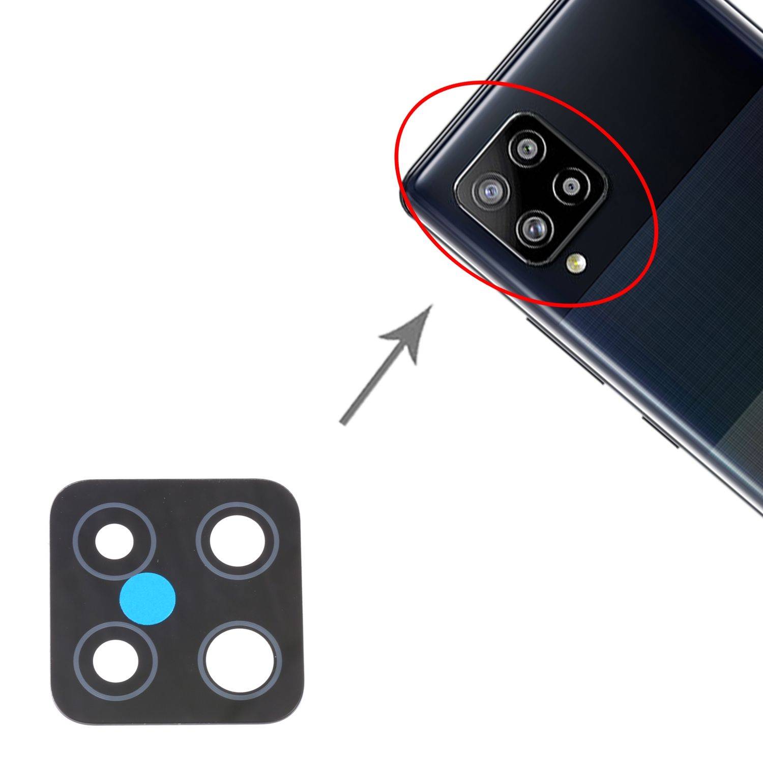 Back Kamera Linse Abdeckung Cover für Samsung Galaxy A42 Ersatz Teil