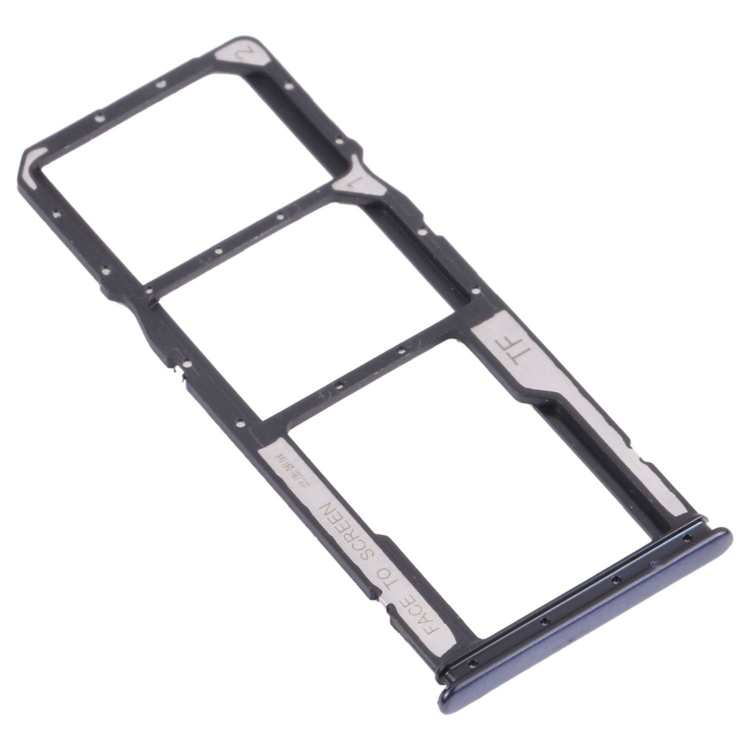 Dual SIM + Micro SD Karten Halter Adapter Schwarz für Xiaomi Redmi Note 10 4G / Note 10S Ersatzteil