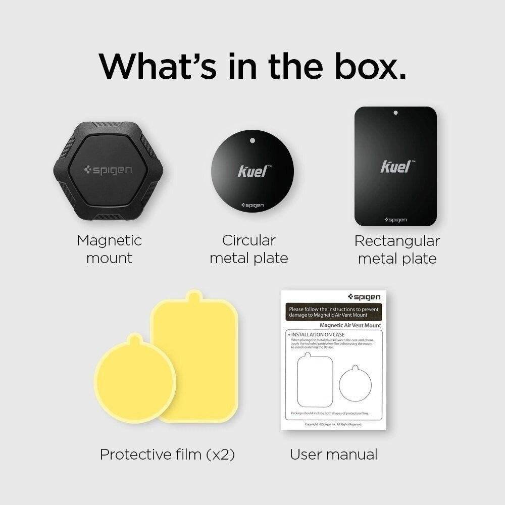 Spigen QS11 Telefonhalter Lüftungsöffnung Auto, magnetisch – Schwarz