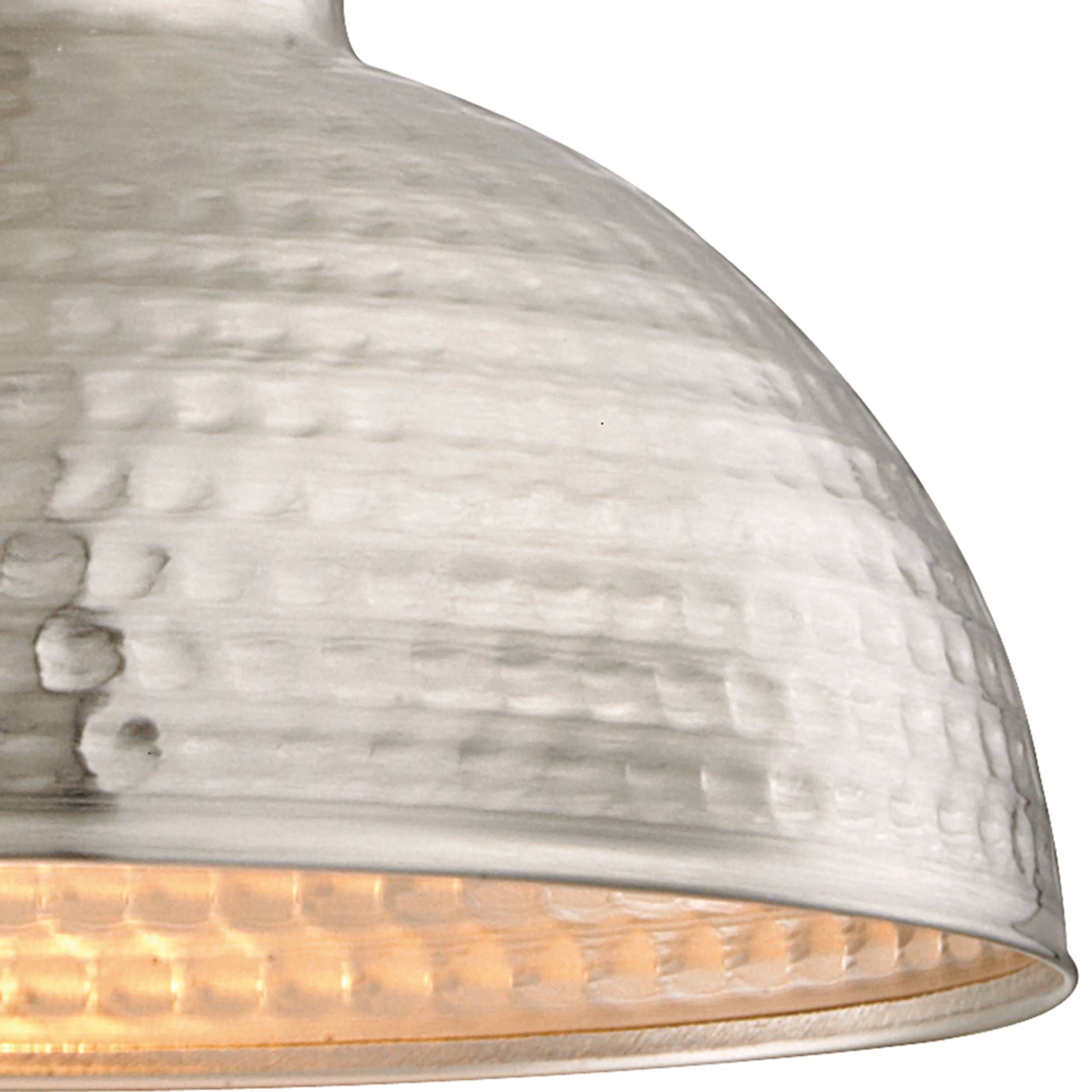 Einflammige Pendelleuchte Mini Nickel gebürstet