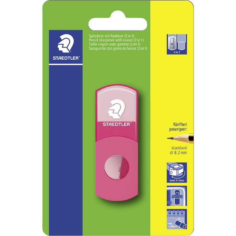 STAEDTLER Radierer-Spitzer-Kombi 511 SE, neon-pink