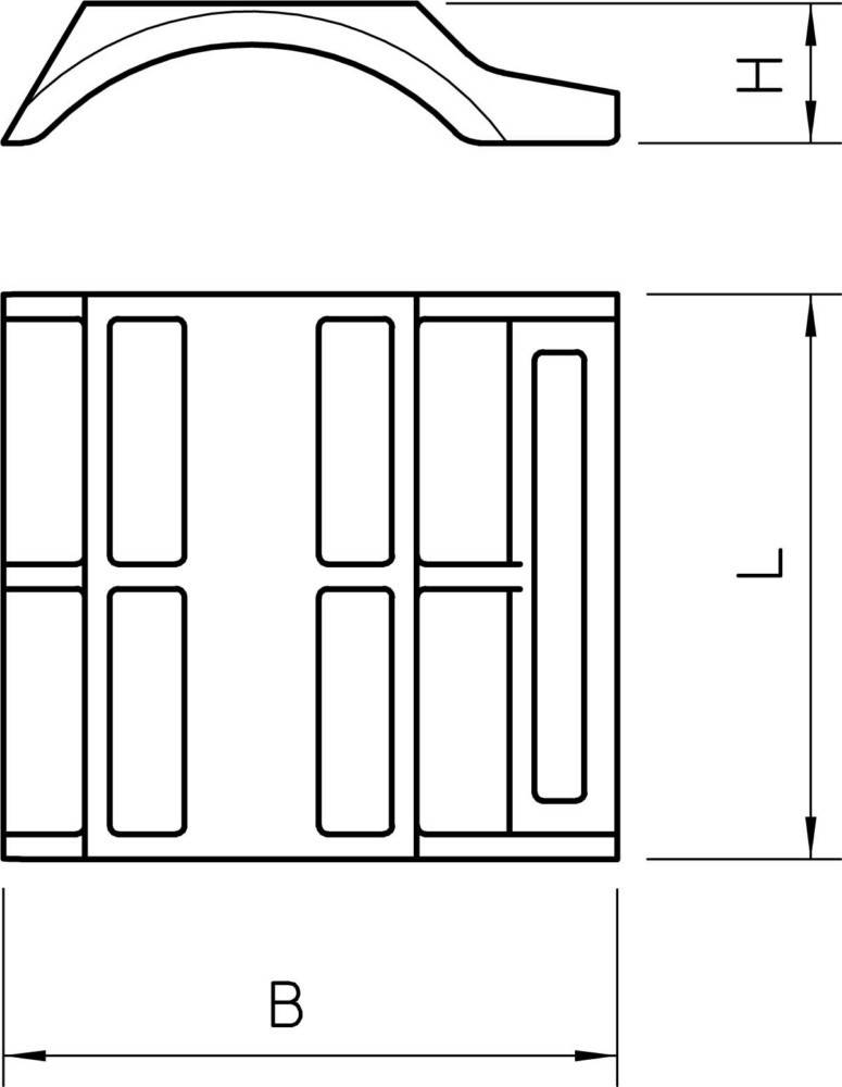 100 Stk. OBO Bettermann Gegenwanne 2058FW 34 LGR