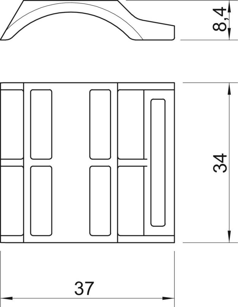 100 Stk. OBO Bettermann Gegenwanne 2058FW 34 LGR