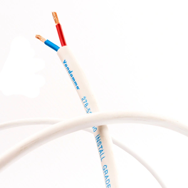 Van Damme White Line Speaker LSZH Twin Axial 2 x 0.75mm² Lautsprecher Installationskabel Meterware Van Damme White Line Speaker LSZH Twin Axial 2 x 0.75mm² Lautsprecher Installationskabel Meterware