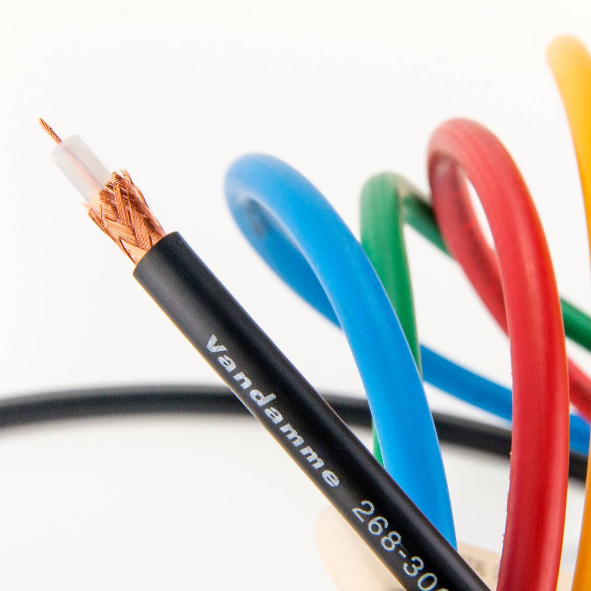 Van Damme Plasma Grade 75 Ohm Koaxialkabel BNC Wordclock und Video 10m Creme