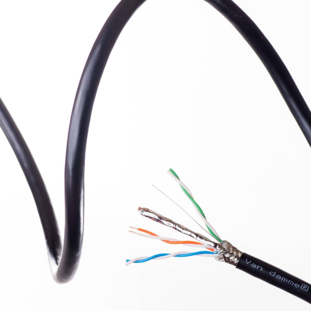 Van Damme Cat 7 S/FTP Solid PUR screened RJ45 Netzwerkkabel 75m