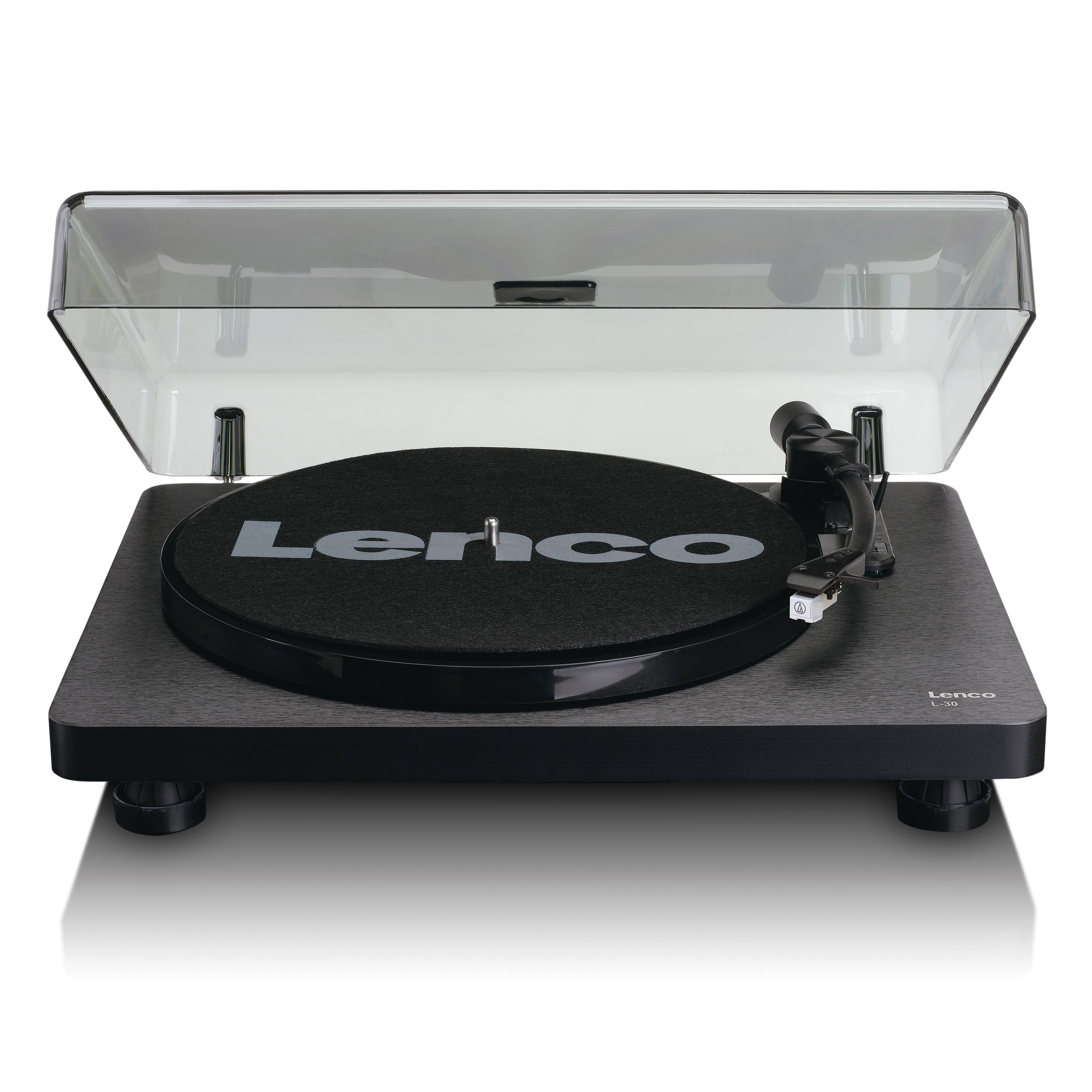 Lenco L-30BK Plattenspieler in Schwarzen-Holzdesign - Ein moderner Klassiker für Ihre Vinylsammlung Beleben Sie Ihre Schallplatten mit dem Lenco
