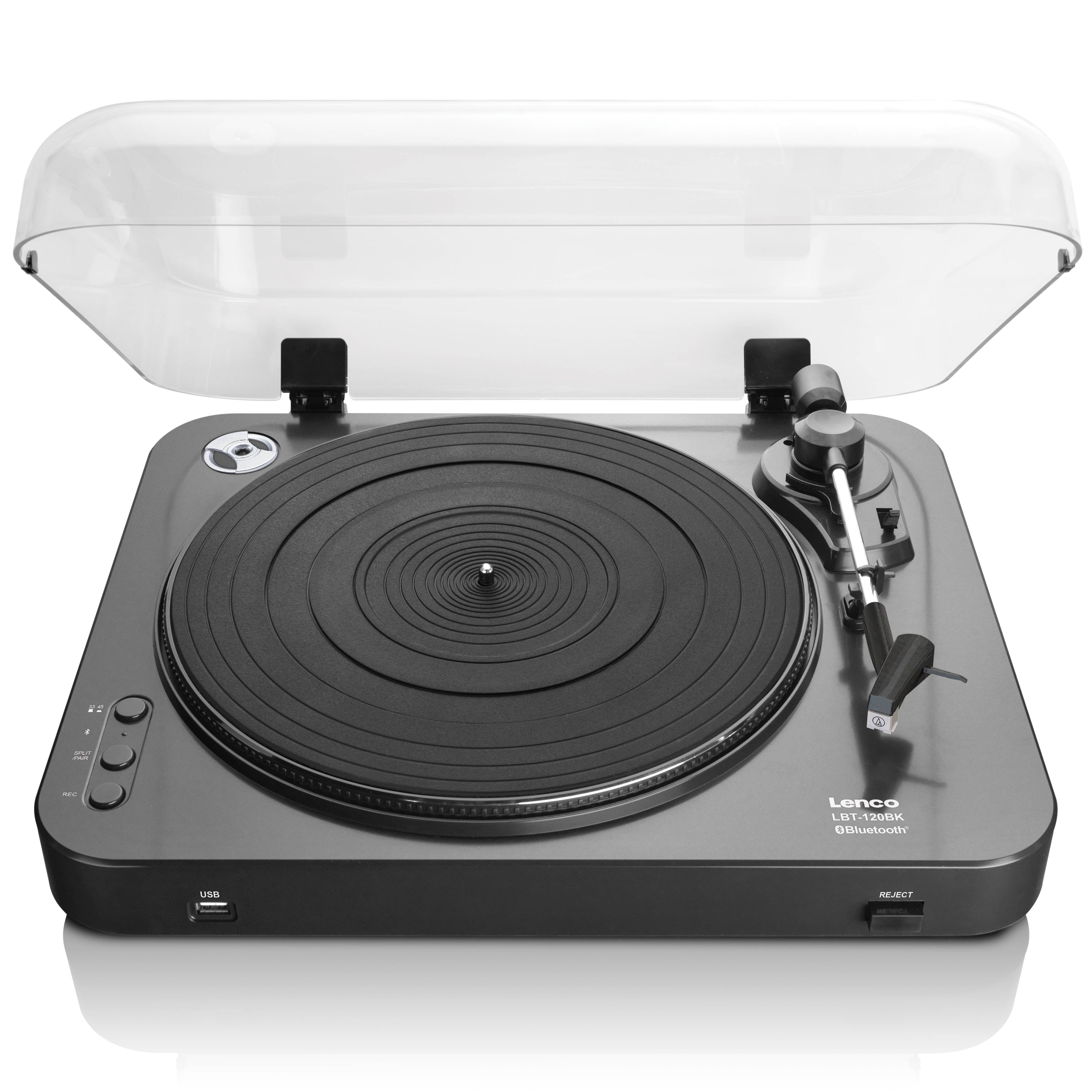 Modern trifft Vintage: Der Lenco LBT-120 PlattenspielerBeleben Sie Ihre Musiksammlung neu mit dem Lenco LBT-120 Plattenspieler, der Brückenschlag