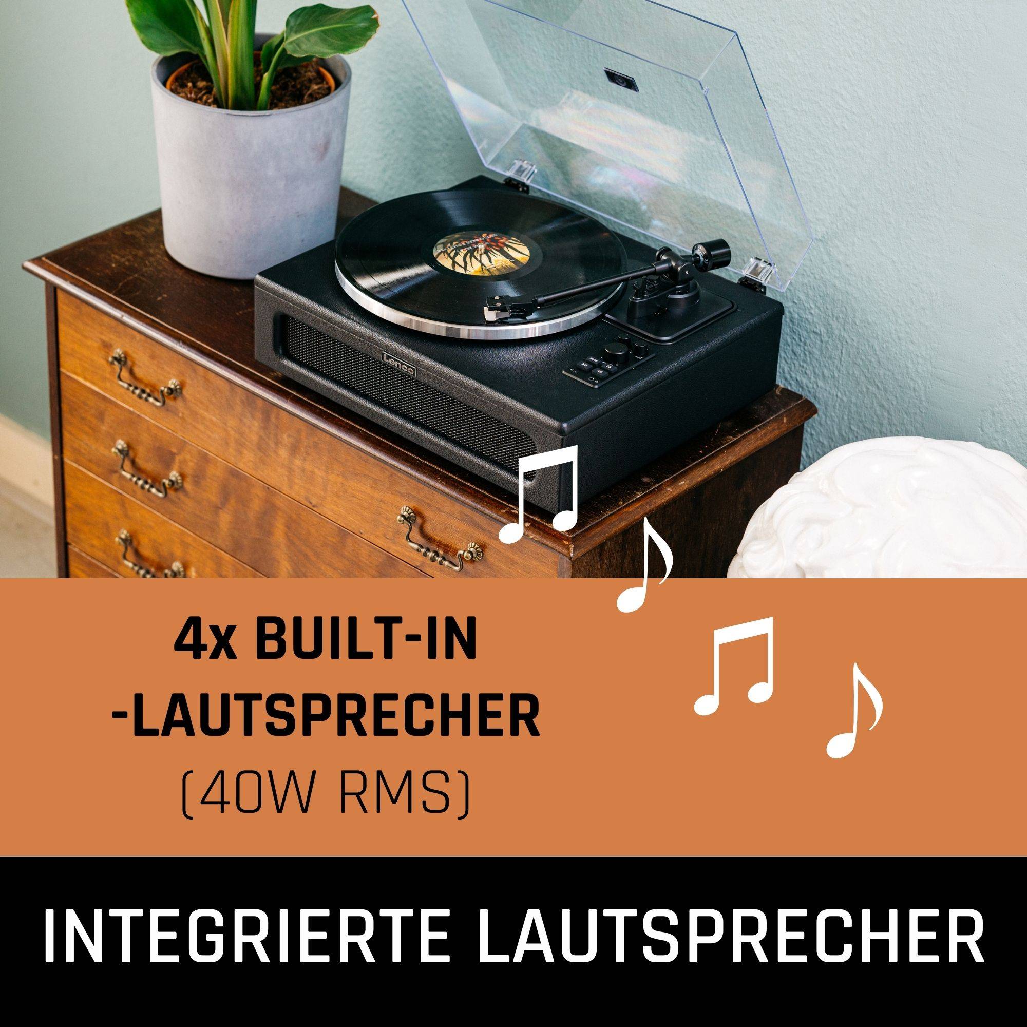 Der Lenco LS-430BK Plattenspieler: Moderne trifft KlassikDer Lenco LS-430BK vereint klassisches Design mit moderner Technologie. Genießen Sie Ihre