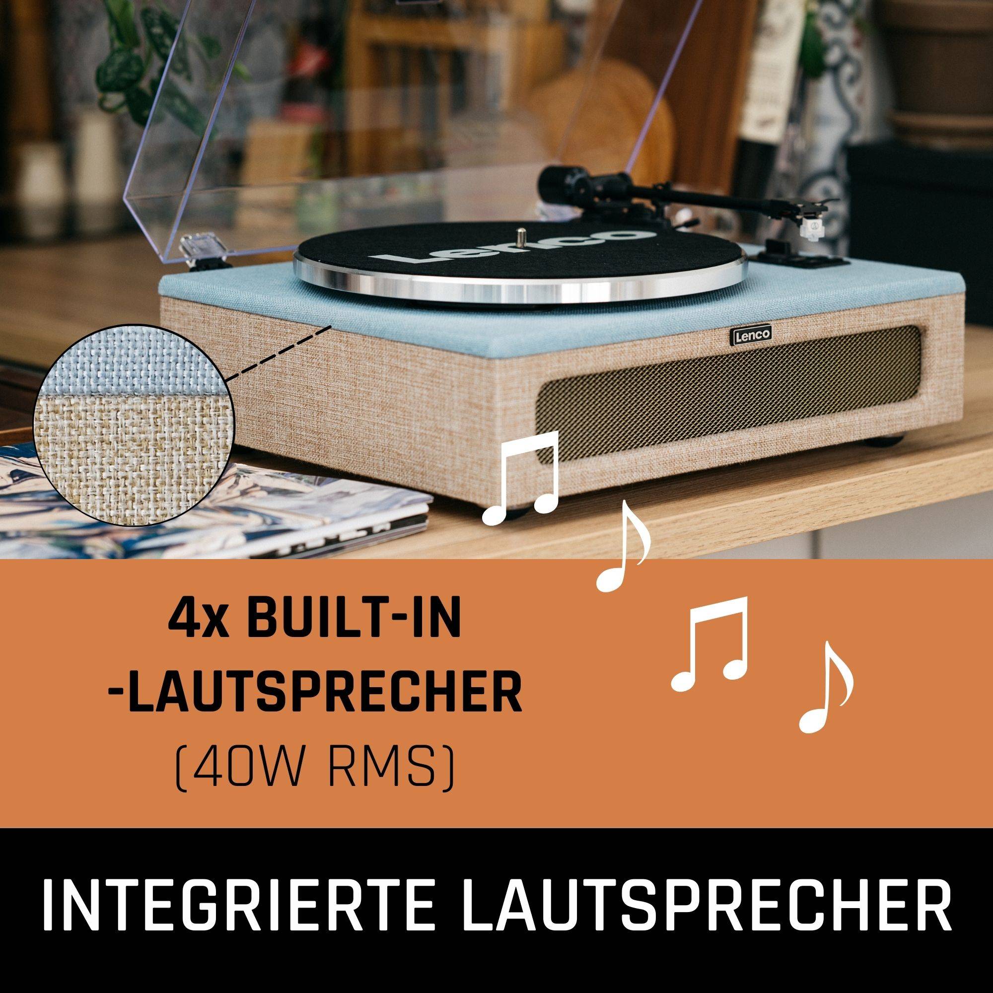 Entdecken Sie den Lenco LS-440 Plattenspieler Genießen Sie Ihre Lieblings-LP oder streamen Sie Ihre Top-Playlist direkt über Bluetooth® 5.0 mit de